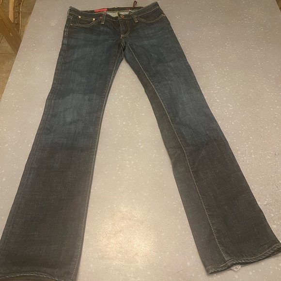 AG Adriano Goldschmied Italian designer jeans , slight flare blue jeans size 26R - Picture 5 of 5